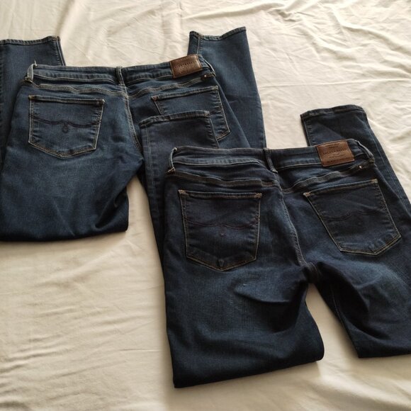 SET of 2 LUCKY BRAND Med-Dark Wash "LOLITA SKINNY" Jeans Sz 6/28 Ankle - Picture 3 of 5